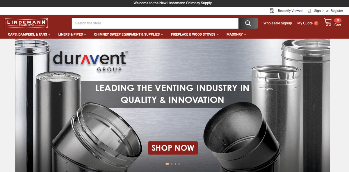 Lindemann Chimney Supply Homepage